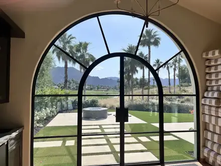 Tinted arched window
