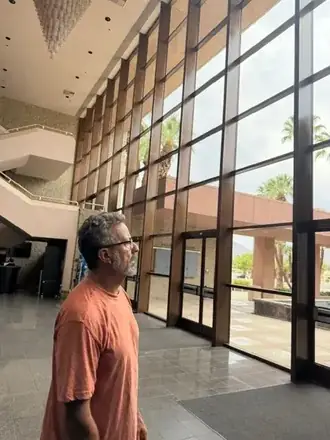 Lobby atrium glass