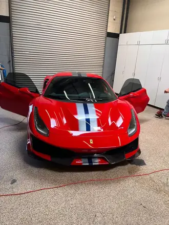 Red Ferrari window tint