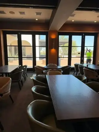 Restaurant dining room windows